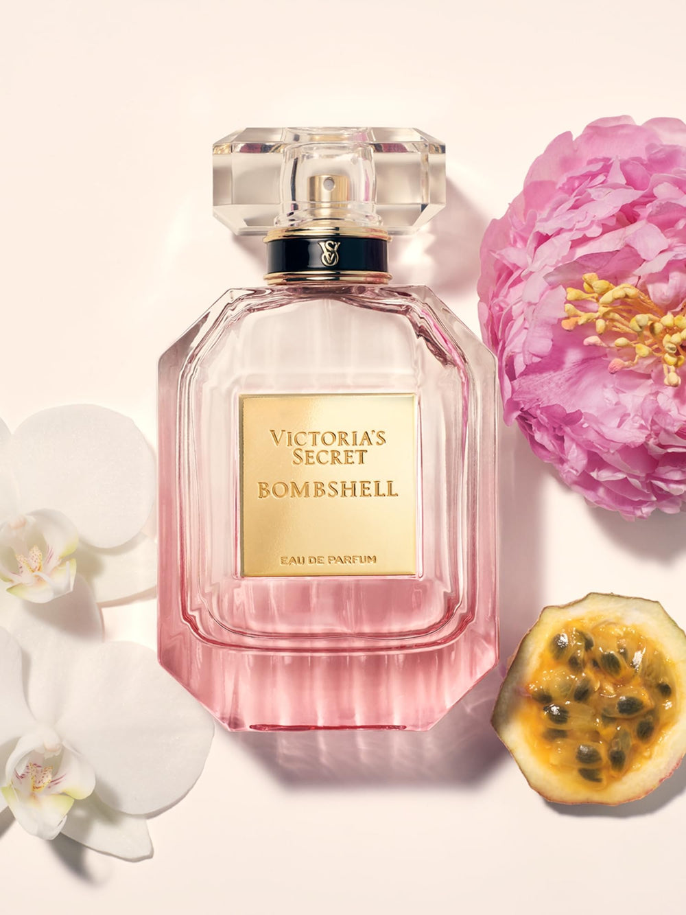Victoria's Secret Bombshell EDP notes purple passion fruit opening.
