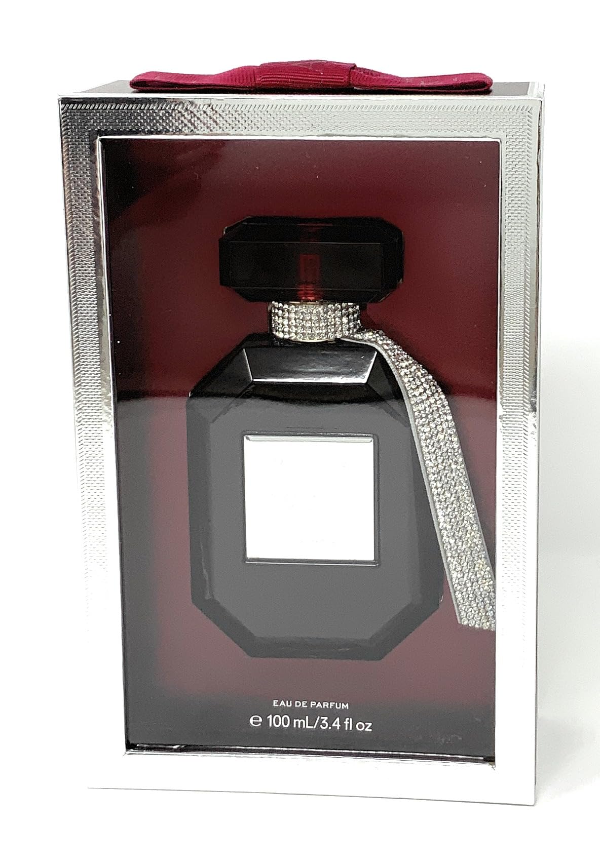 Victoria's Secret Bombshell Midnight bottle closeup highlights luxe glass and warm notes.