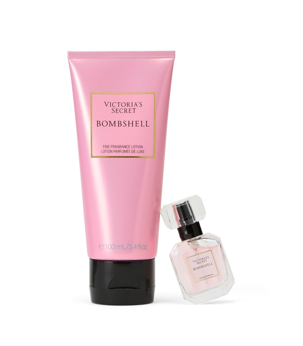 Victoria's Secret Bombshell mini fragrance duo gift box ready for gifting.