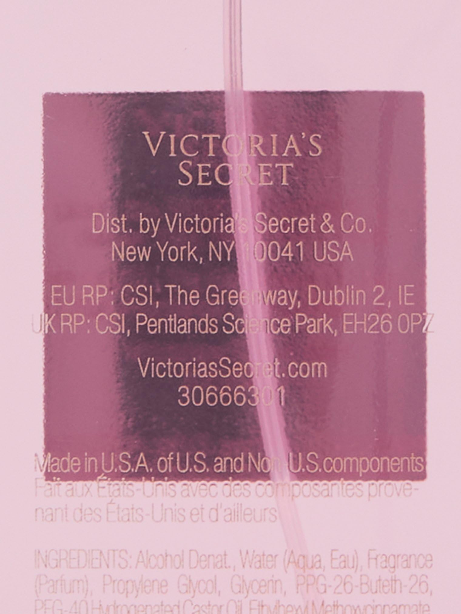 Victoria's Secret Bombshell Mist notes-graphic reveals scent notes