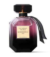 Victoria's Secret Bombshell Oud pink saffron note signals a spicy opening.
