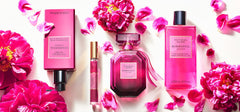Victoria's Secret Bombshell Passion Mist spray bottle for on-the-go fragrance throughout the day.