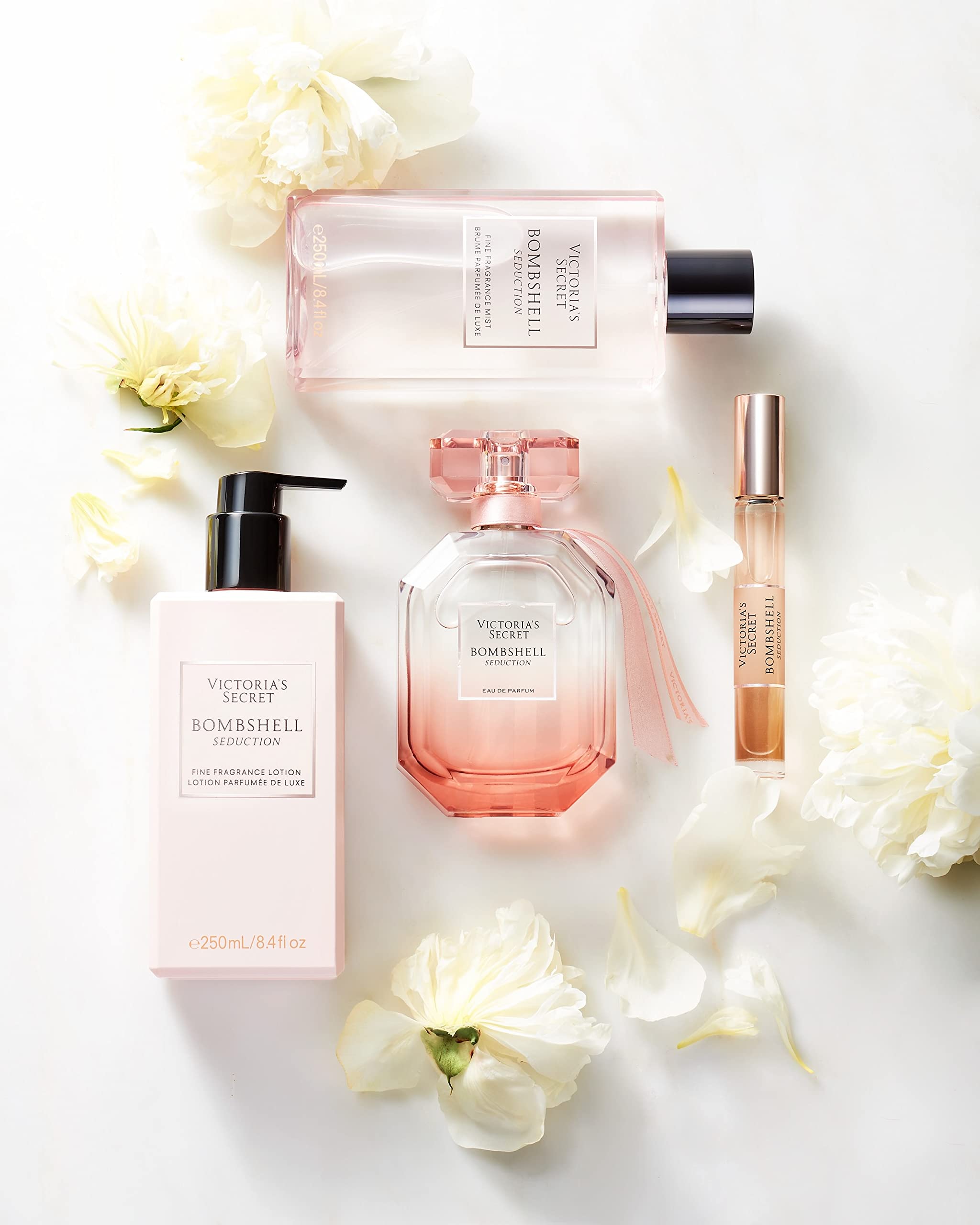 Victoria's Secret Bombshell Seduction packaging shot emphasizes premium scent experience.