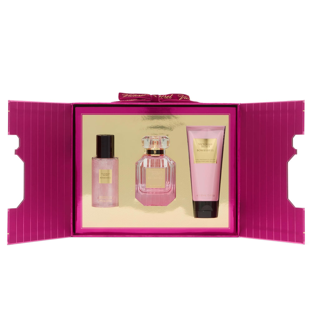 Victoria's Secret Bombshell shimmer mist bottle for subtle glow and scent