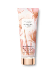 Victoria's Secret Coconut Milk and Rose lotion bottle showing creamy hydration for daily use.