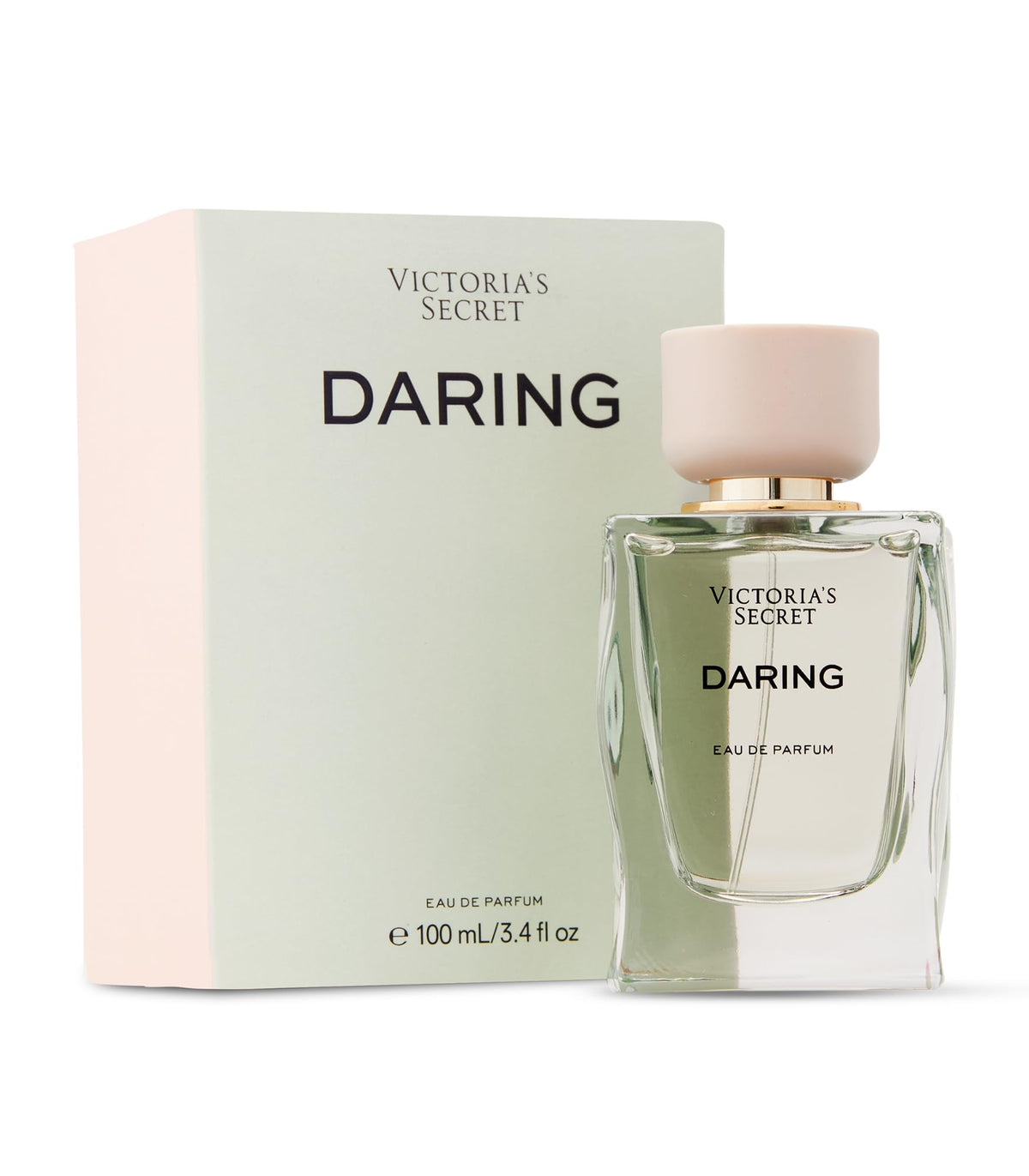 Victoria's Secret Daring bottle front shows a sleek silhouette for confident evenings.