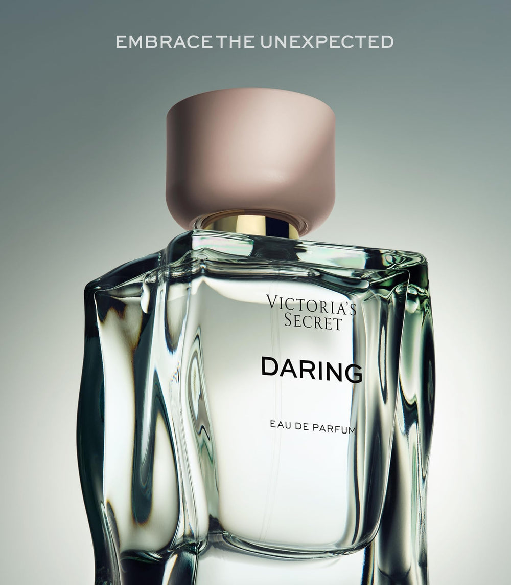 Victoria's Secret Daring bottle side highlights its contemporary design for date nights.