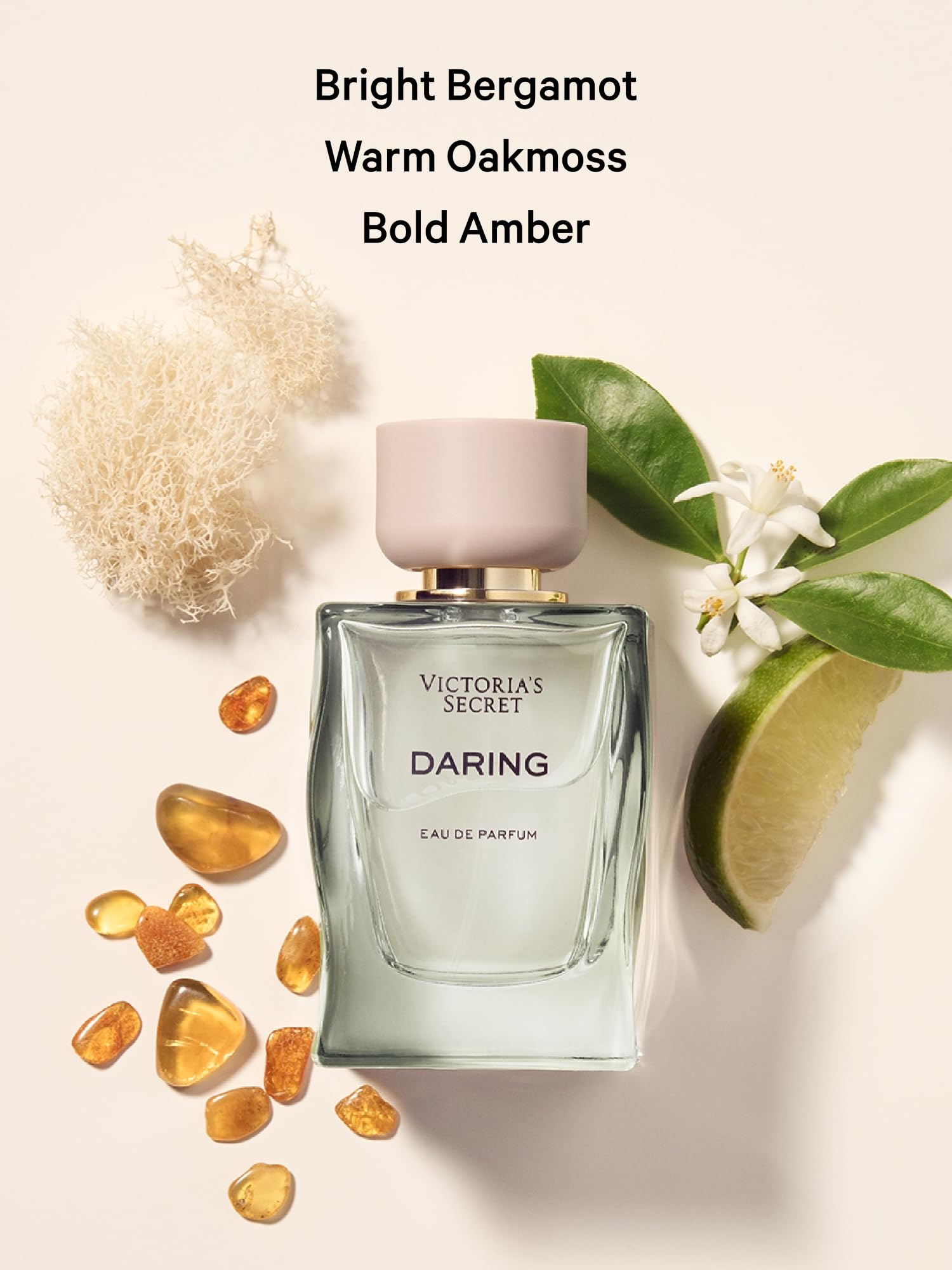 Victoria's Secret Daring cap detail highlights a sleek, lock-in scent experience.