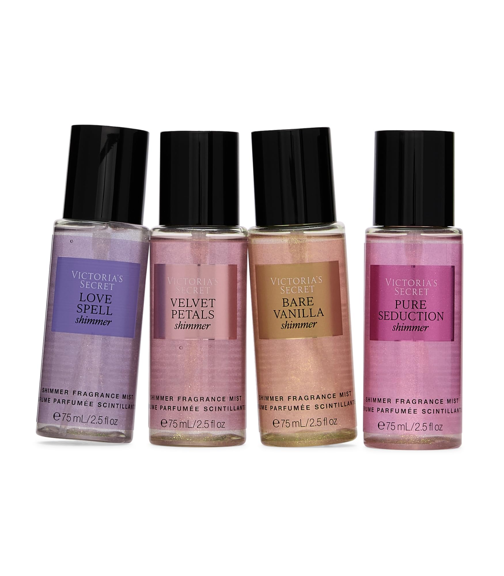 Victoria's Secret Pure Seduction bottle close-up reveals juicy plum and freesia for evenings.