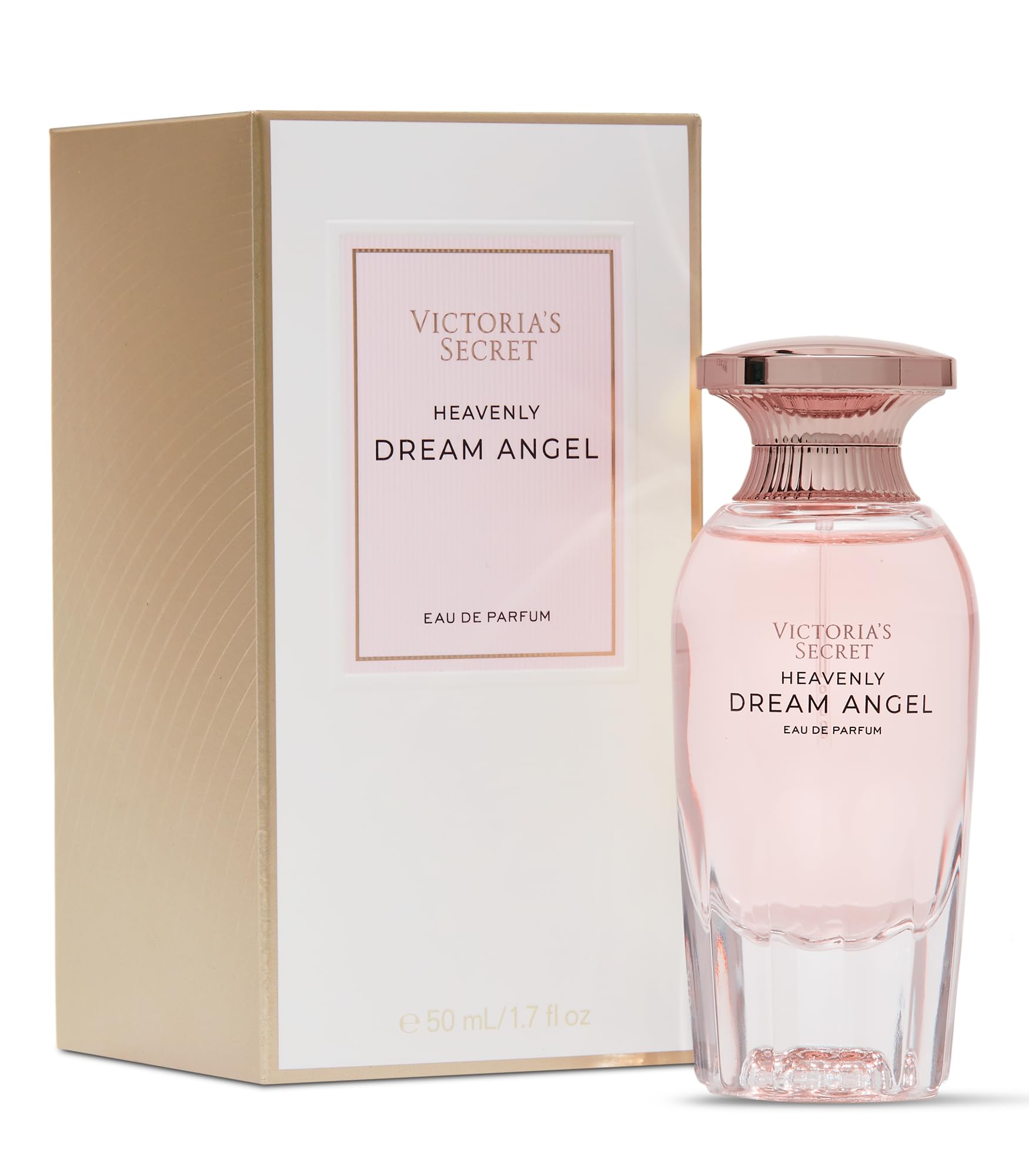 Victoria's Secret Heavenly Dream Angels bottle highlights prismatic musk for a lasting, feminine impression.