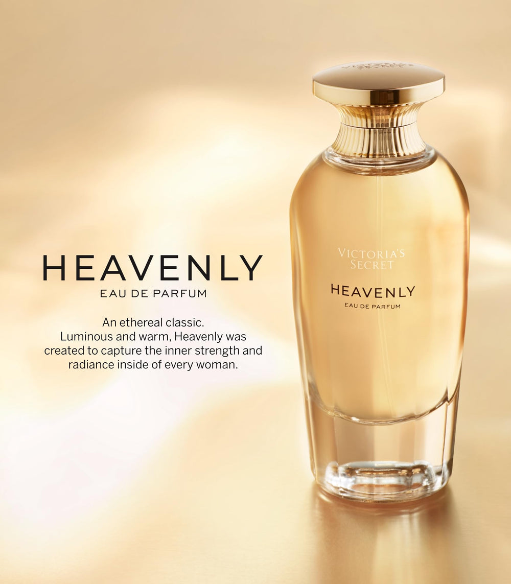 Victoria's Secret Heavenly 3-4 oz packaging emphasizing travel-friendly design