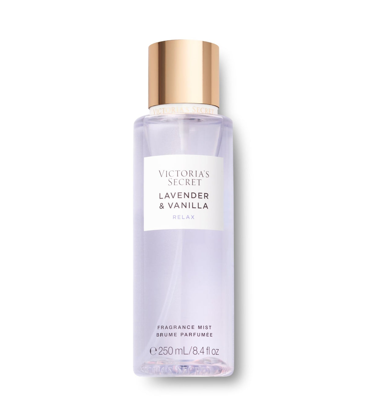 Victoria's Secret Lavender & Vanilla mist bottle shows soft daily fragrance for wear