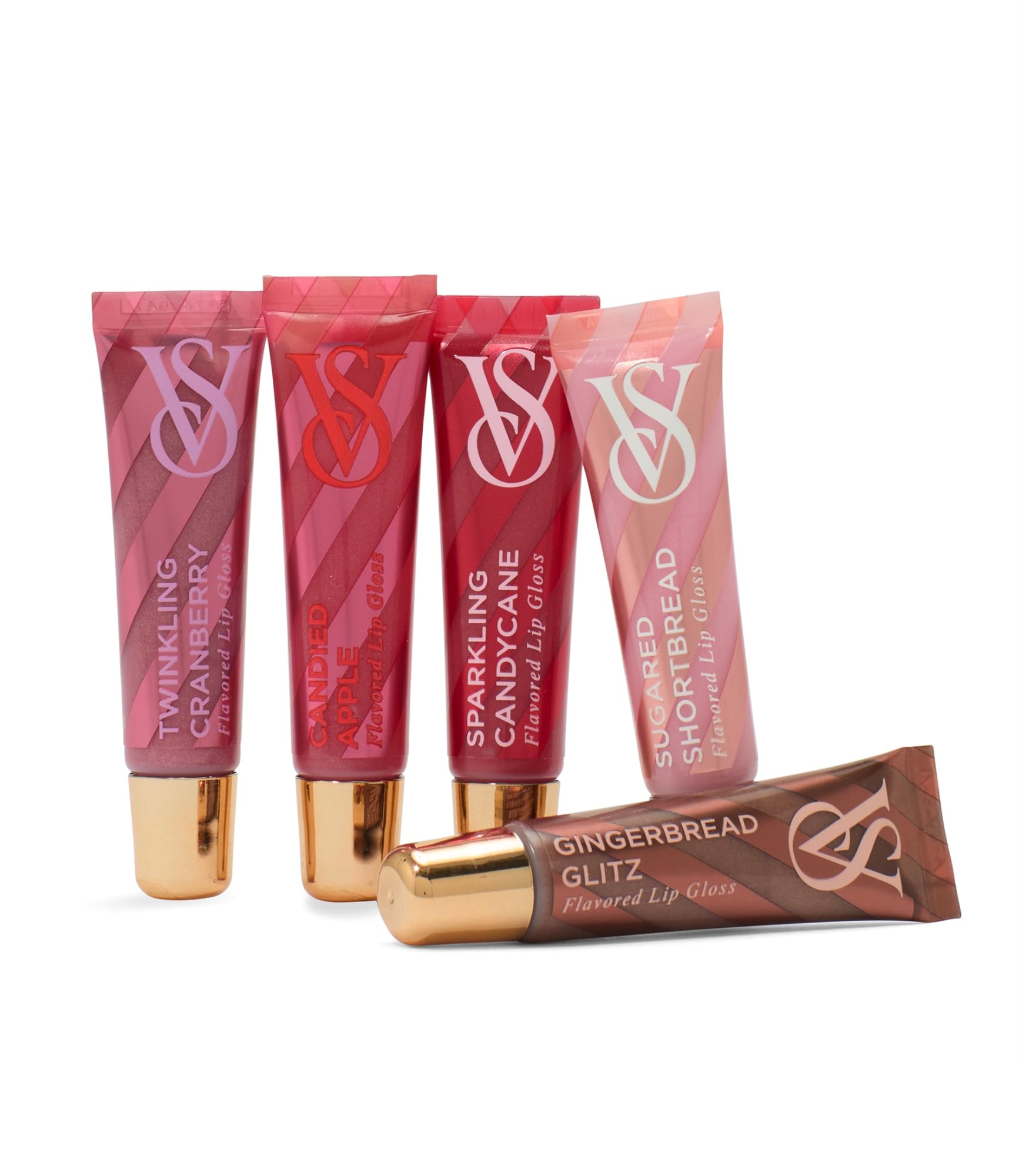 Victoria's Secret lip gloss gift set sugared-shortbread gloss evokes cozy holiday sweetness.
