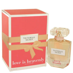 Victoria's Secret Love Is Heavenly EDP bottle with soft pink packaging for romantic date-night wear