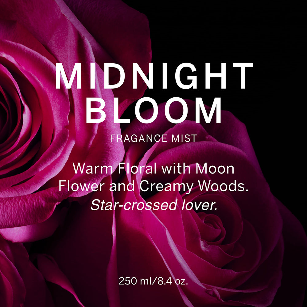Victoria's Secret Midnight Bloom creamy woods note emphasizes warm, comforting base