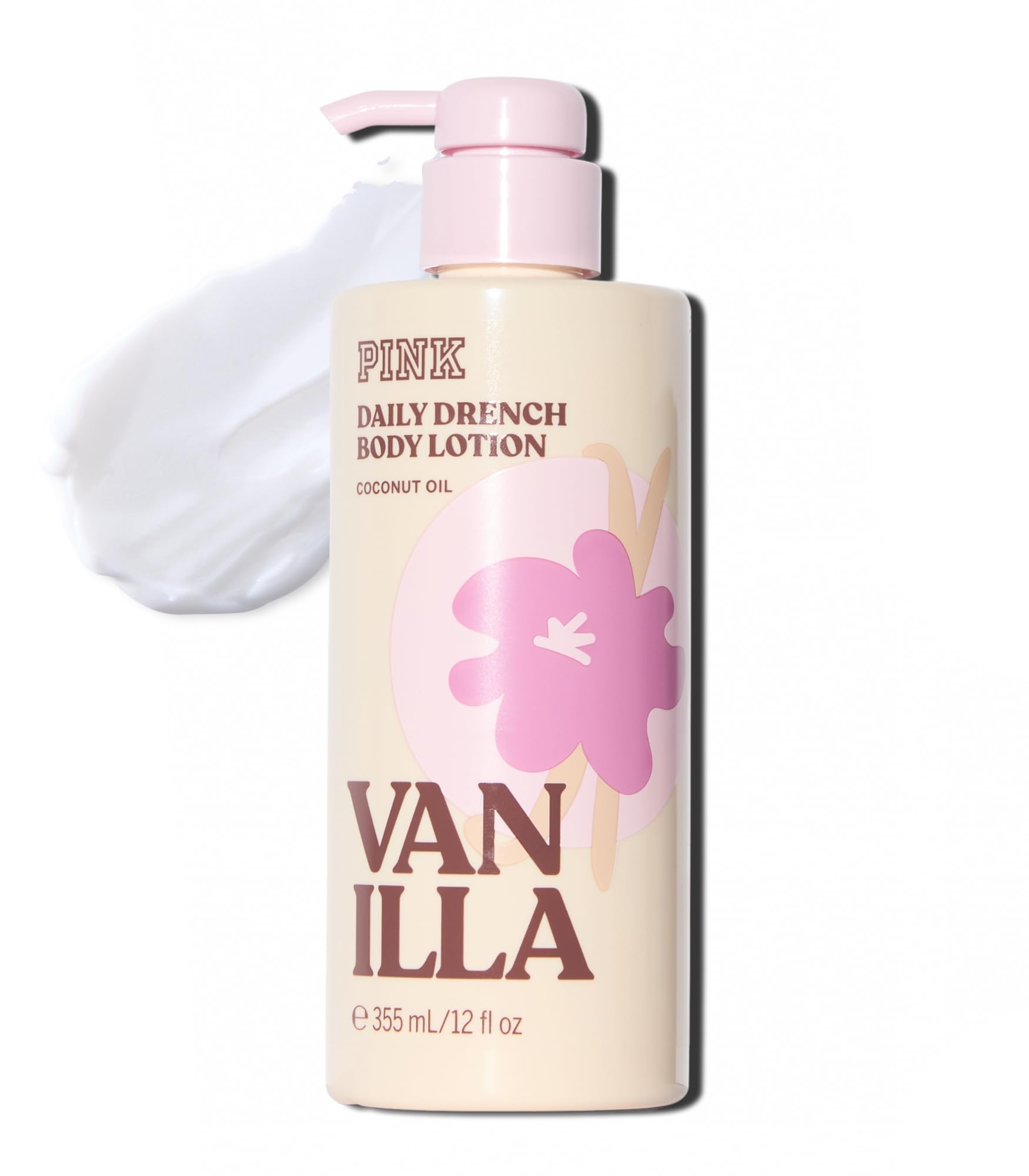 Victoria's Secret PINK vanilla body lotion bottle ready for quick hydration daily.