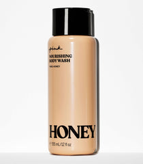 Victoria's Secret Pink Honey Nourishing Gel Body Wash shea butter note delivers moisture during shower.