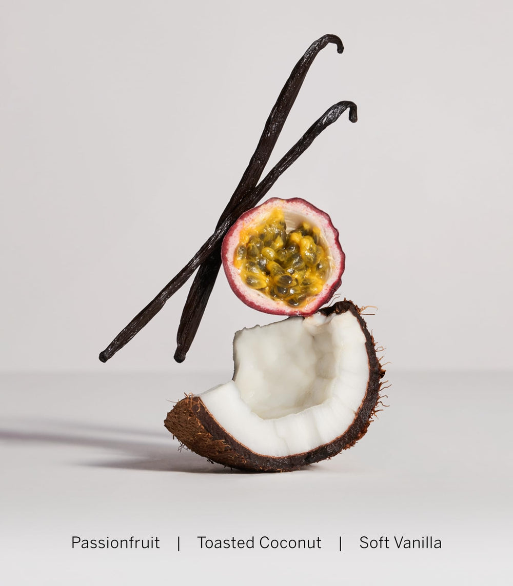 Warm coconut and passionfruit notes in a smooth lotion for post-shower routine
