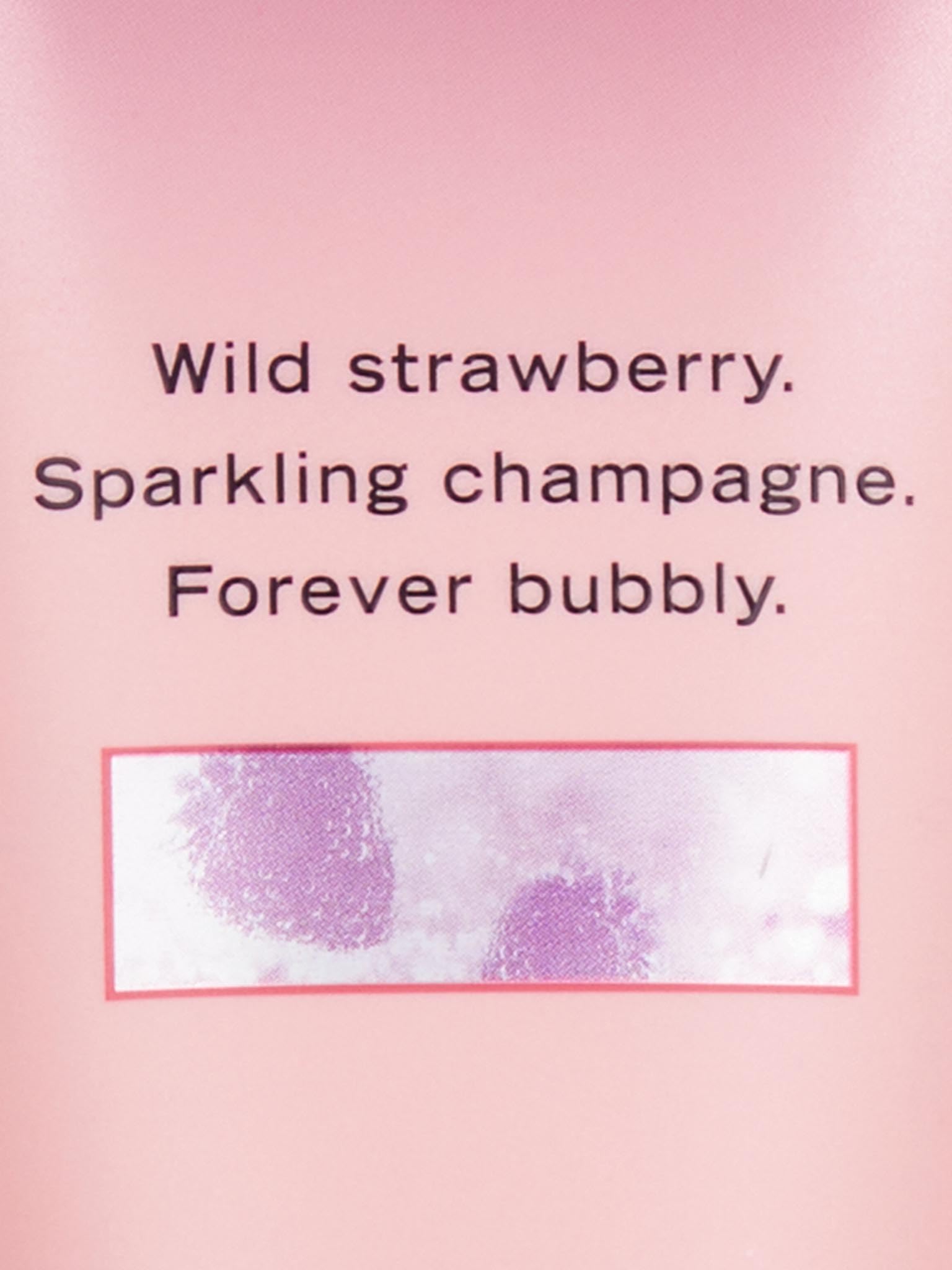 Cap close-up of Victoria's Secret Strawberries & Champagne Fragrance Body Lotion for quick, mess-free application.