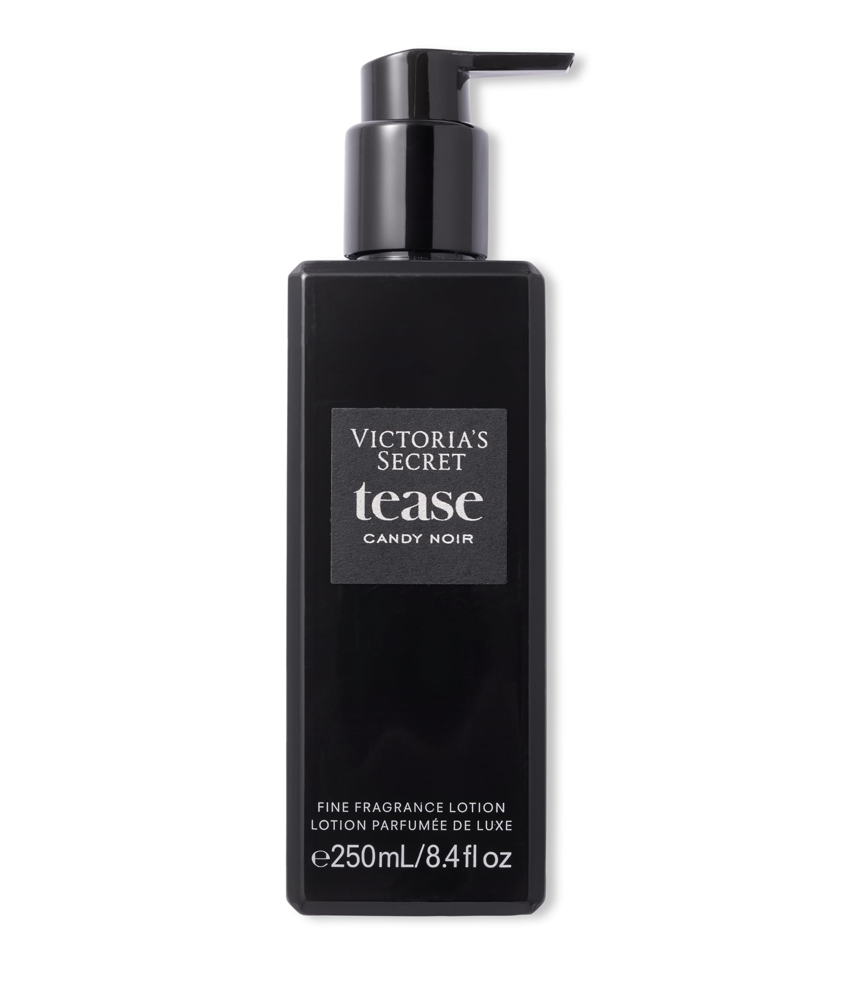 Victoria's Secret Tease Candy Noir lotion texture shows fast-absorbing skin nourishment.