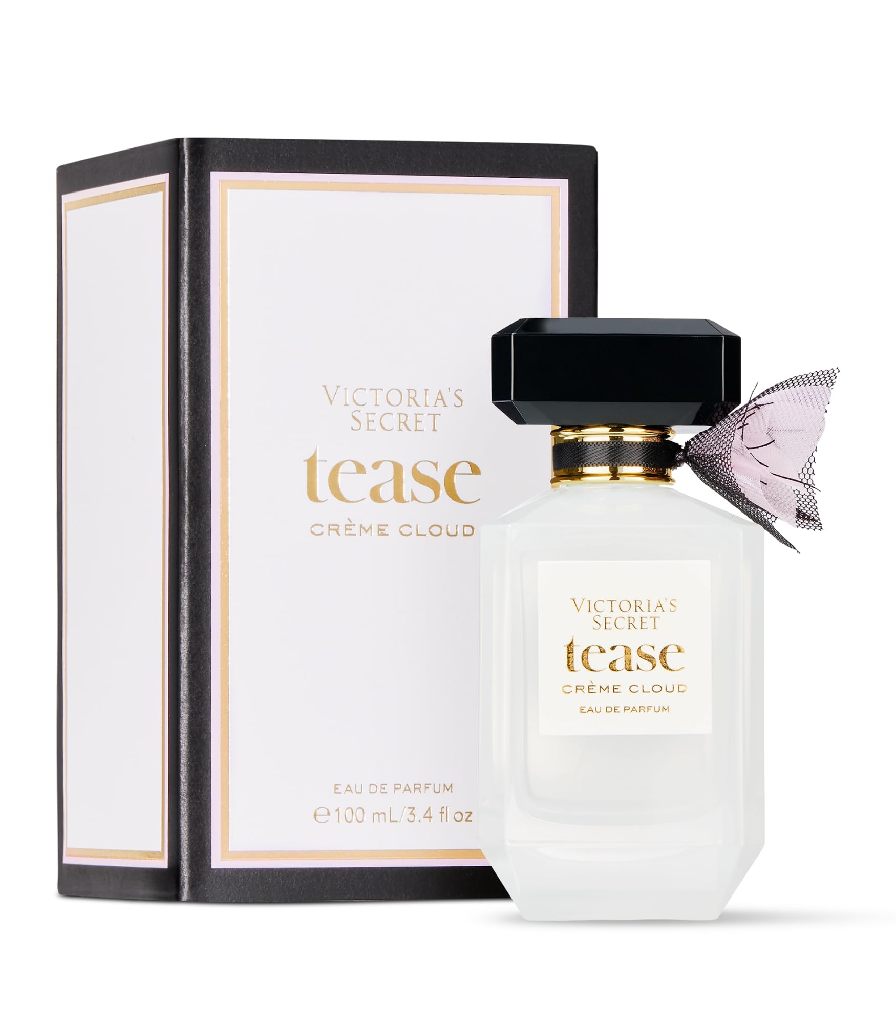 Victoria's Secret Tease Crème Cloud bottle-pour reveals a creamy, long-lasting scent for evenings.