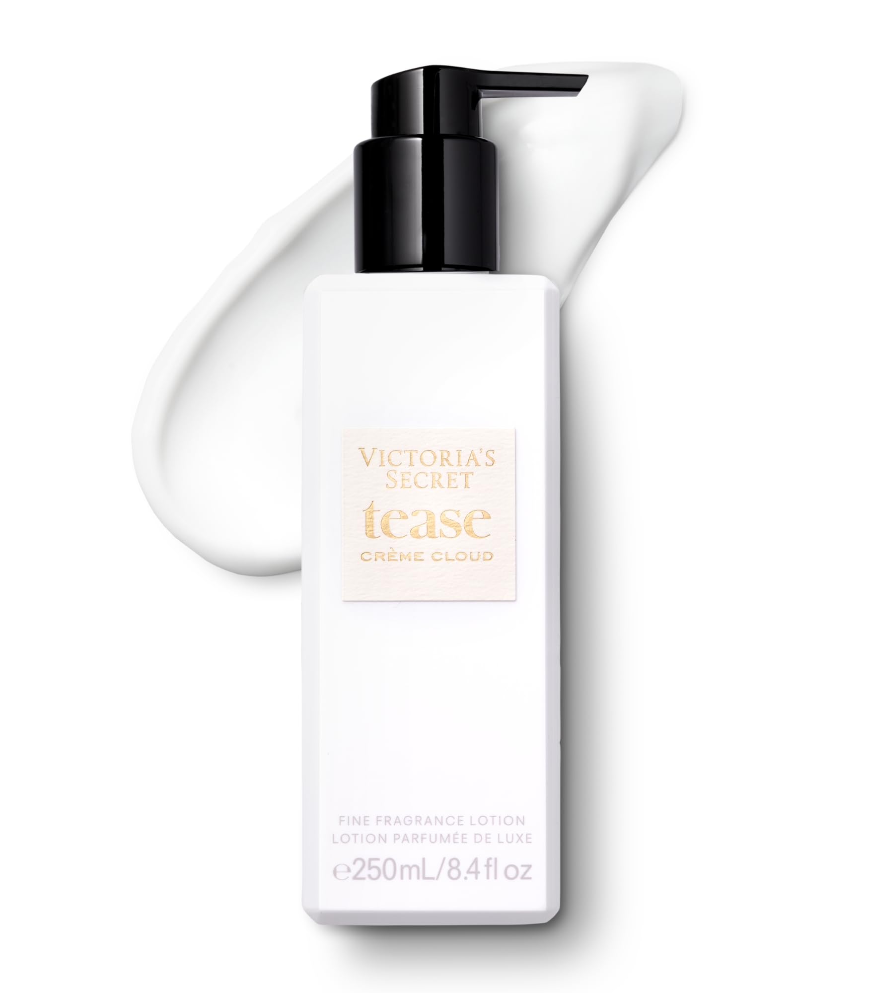 Victoria's Secret Tease Creme Cloud bottle shows airy gourmand fragrance for daily wear.