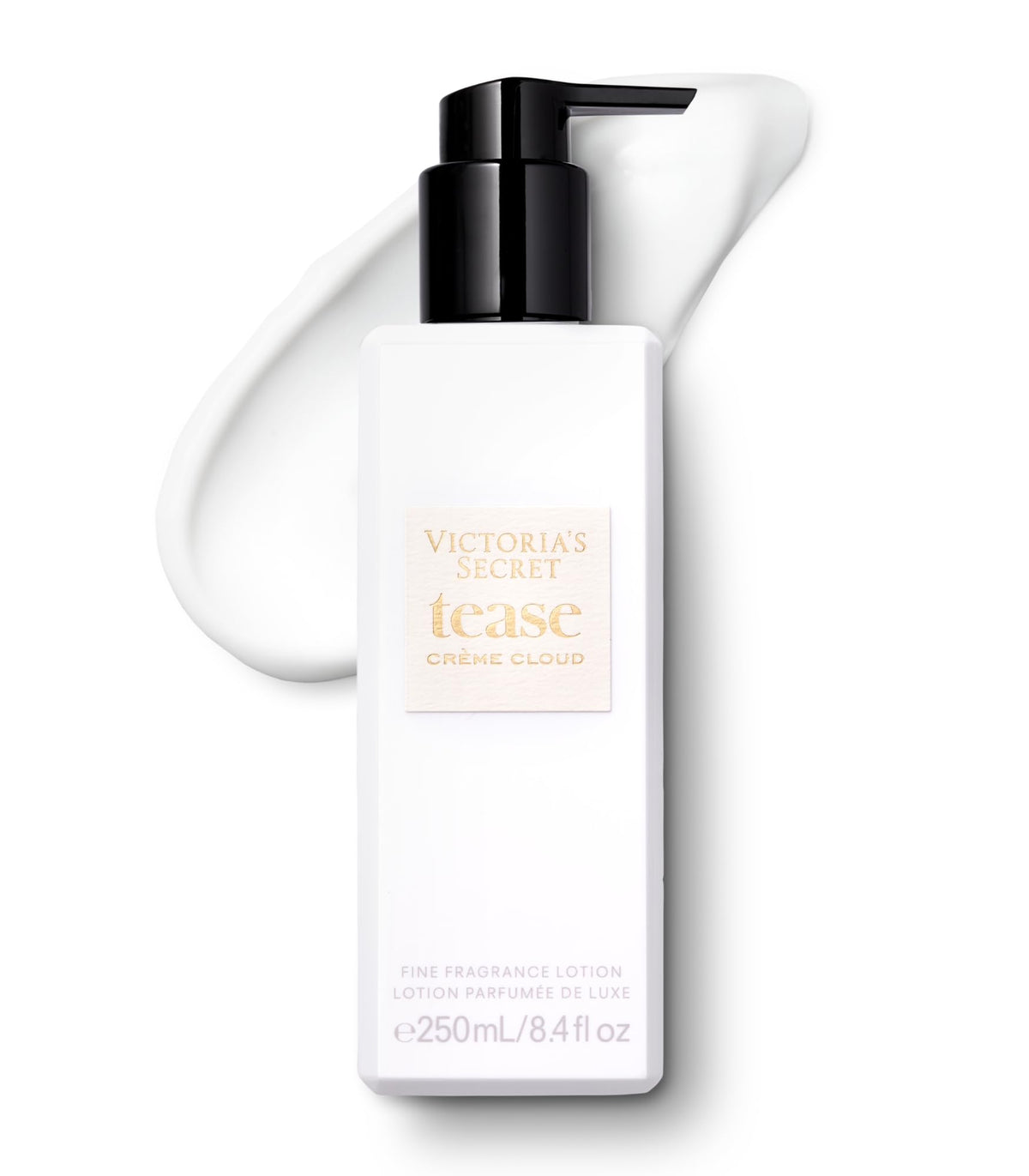 Victoria's Secret Tease Creme Cloud bottle shows airy gourmand fragrance for daily wear.