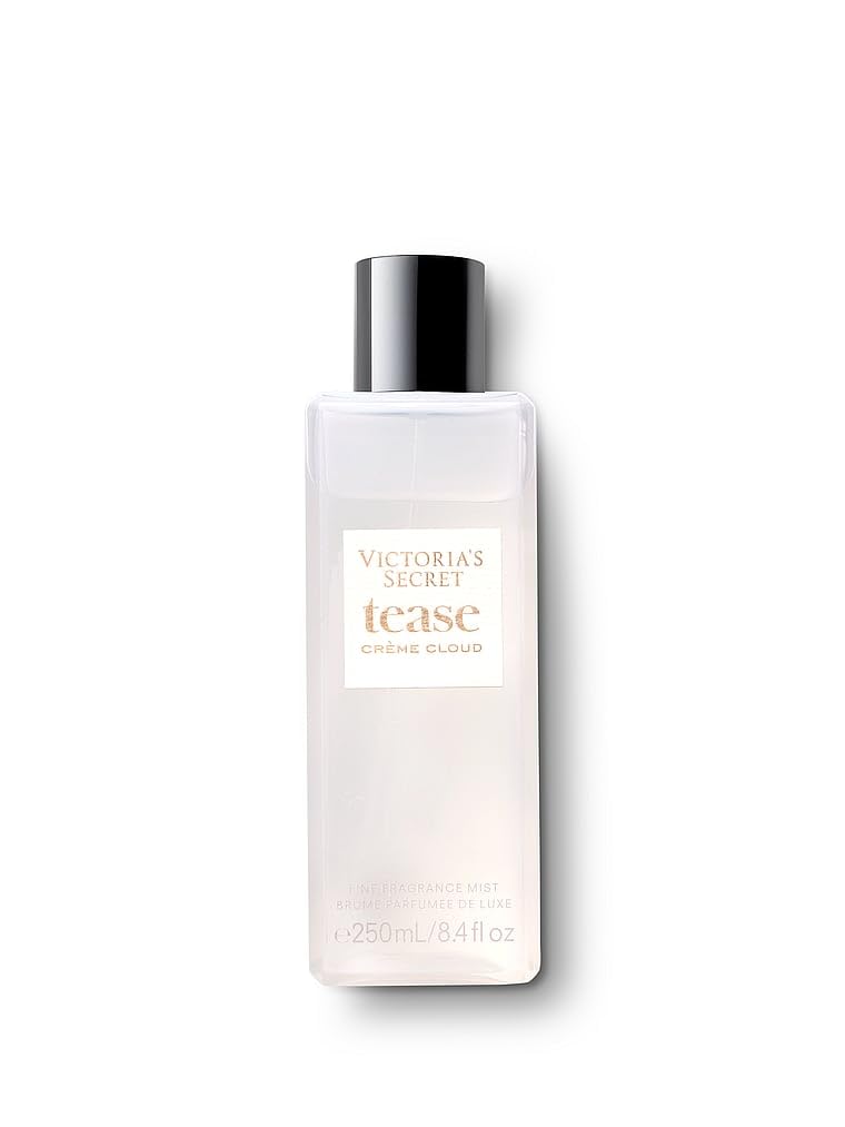 Victoria's Secret Tease Crème Cloud mist bottle showcases airy gourmand notes for daywear