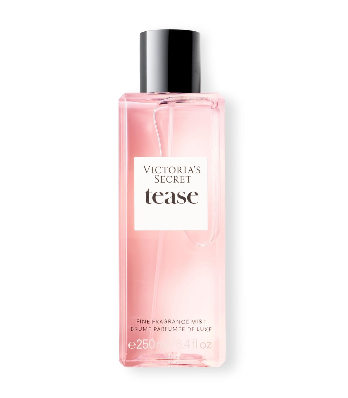 Victoria's Secret Tease Mist bottle on vanity, ideal for everyday wear.