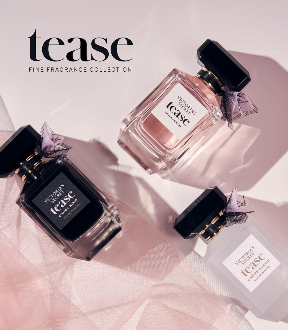 Victoria's Secret Tease black vanilla detail signals warm gourmand appeal.