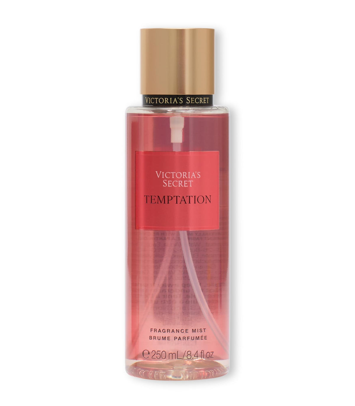 Victoria's Secret Temptation body mist bottle for frequent scent touch-ups
