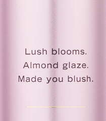 Victoria's Secret Velvet Petals mist close-up label emphasizes premium branding