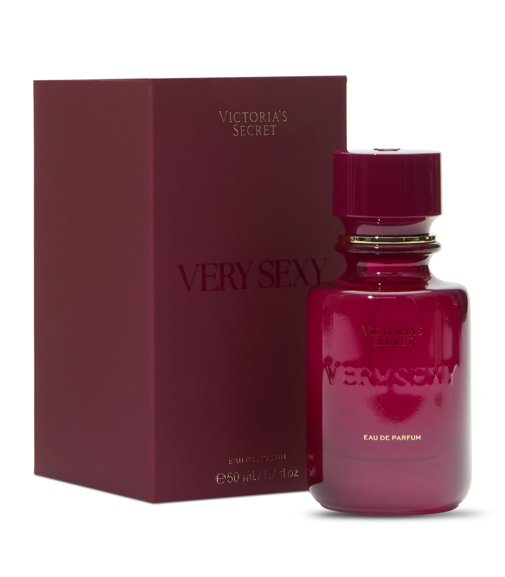 Victoria's Secret Very Sexy bottle front view for a glamorous date night fragrance.