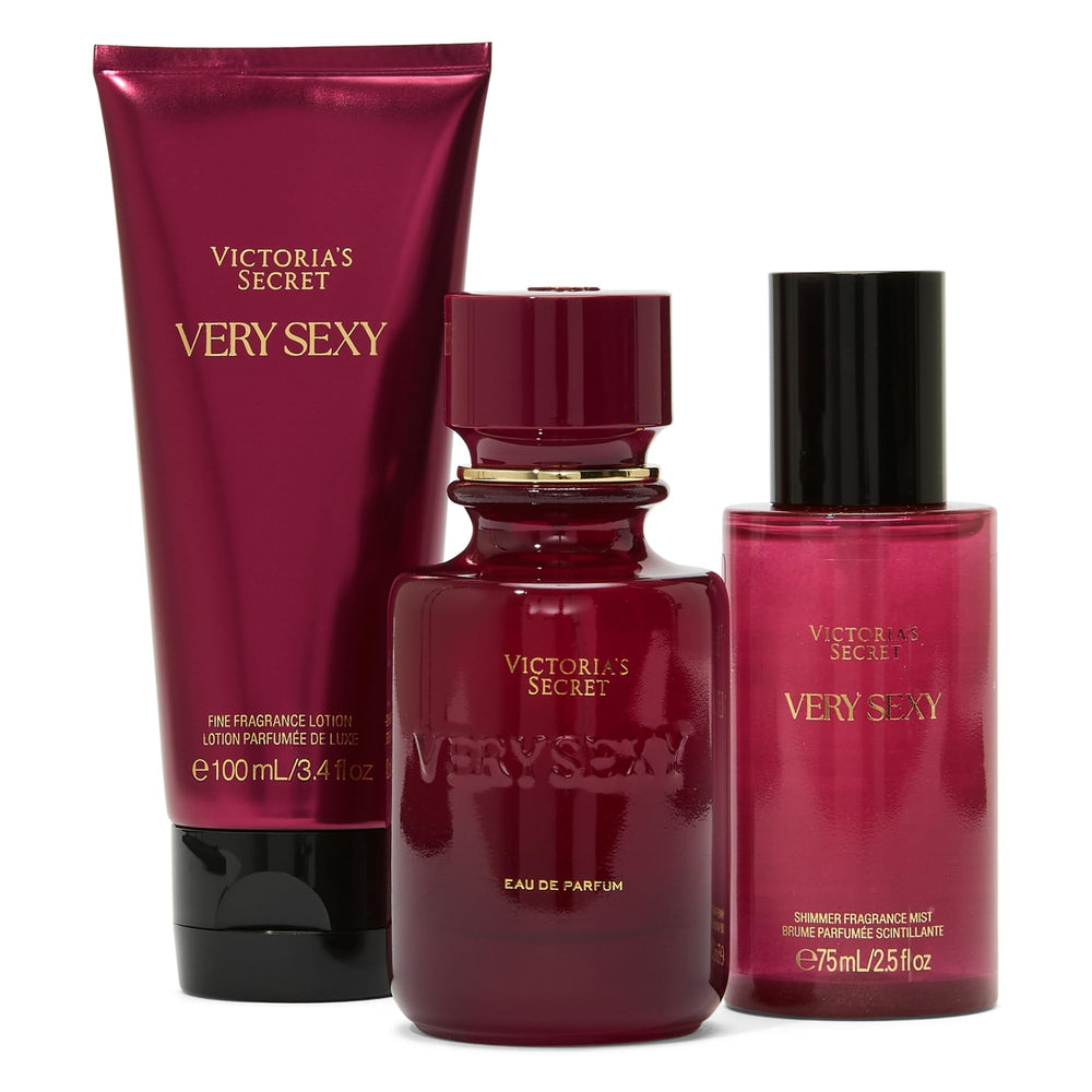 Victoria's Secret Very Sexy glam application scene highlighting fragrance layering.