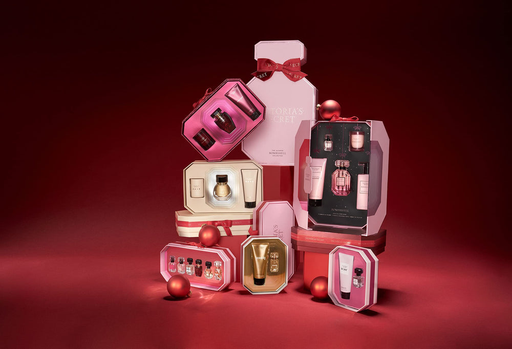 Victoria's Secret Very Sexy night-out ready vibe with shimmer and scent.