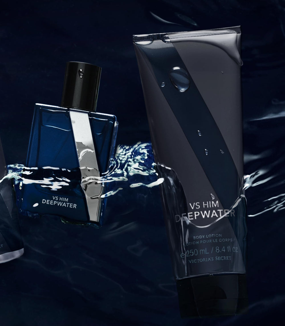 Victoria's Secret VS Him Deepwater on a nightstand, ideal for daily and evening wear