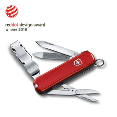 Victorinox Nail Clip 580 in red fits neatly in a pocket for everyday readiness.