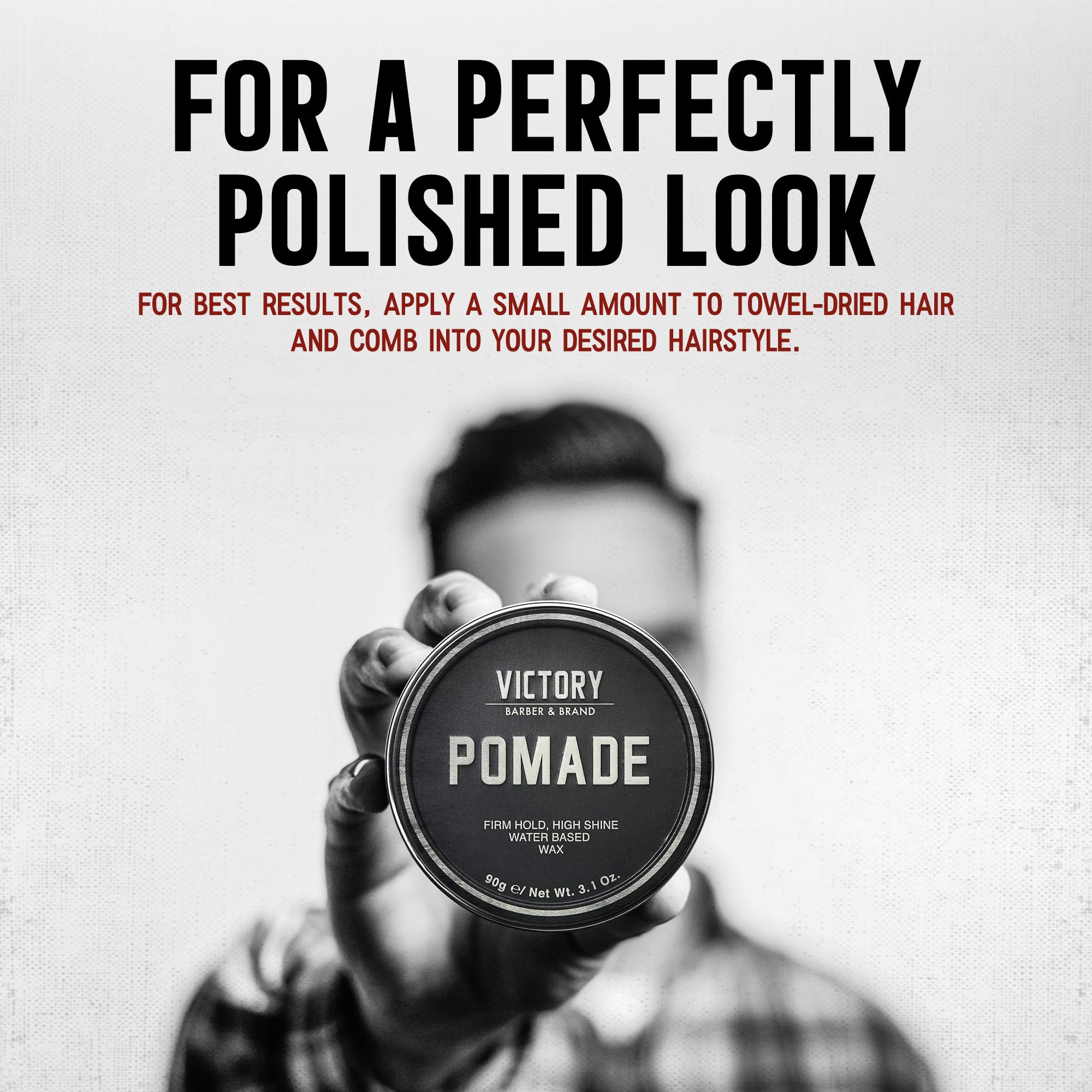 Victory Barber & Brand Pomade violet pigment adds bold color accent.