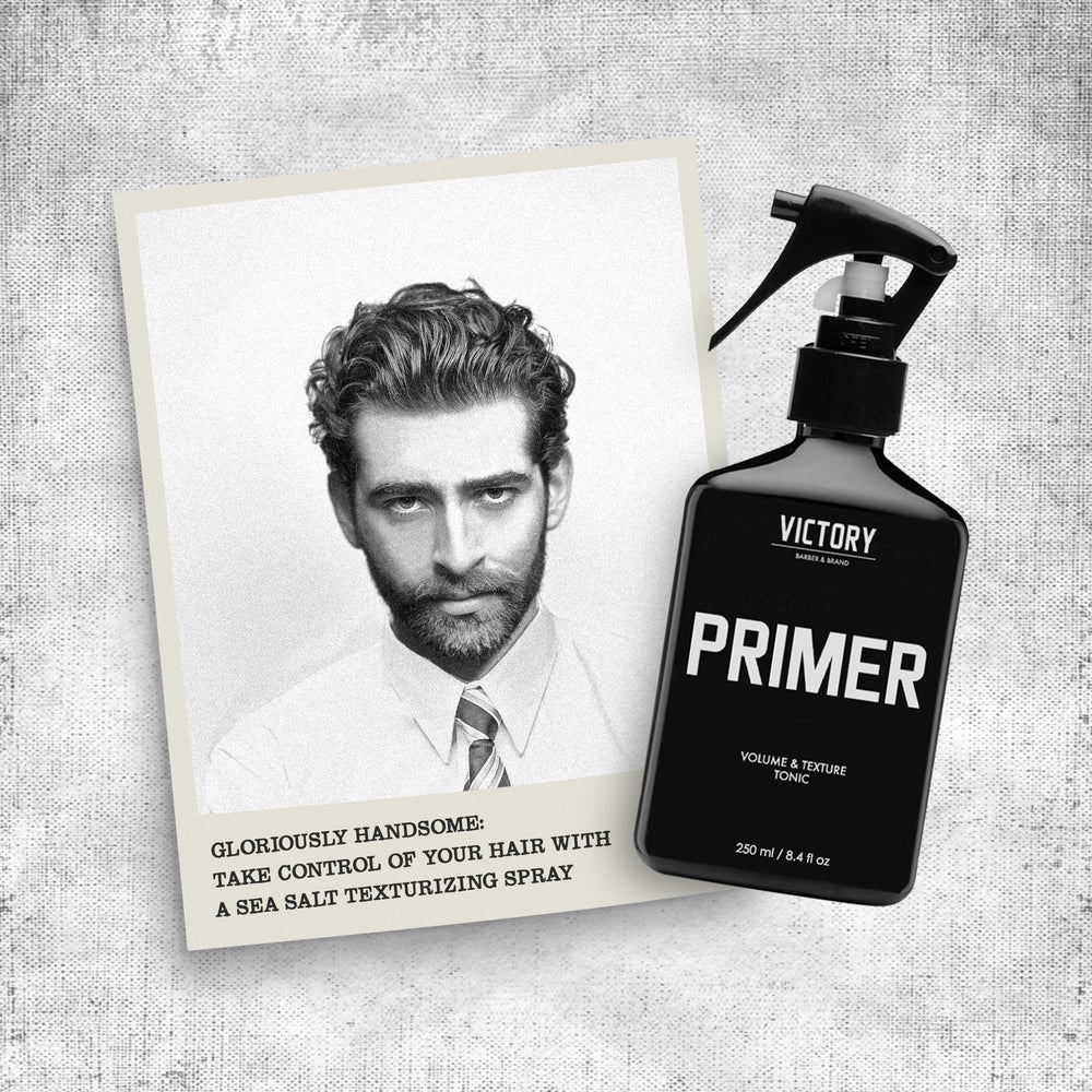Victory Primer beach-day finish creates textured waves without heavy product.