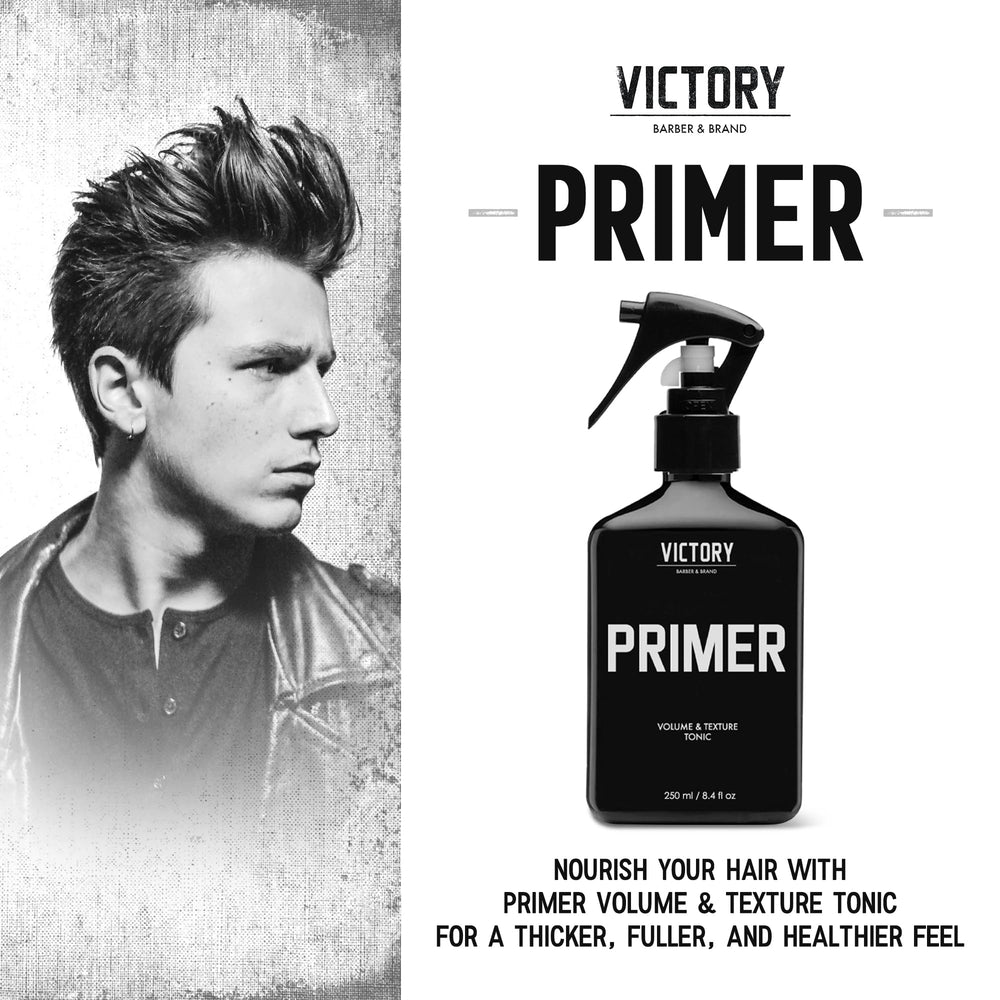 Victory Primer paired with another Victory product for extra texture.