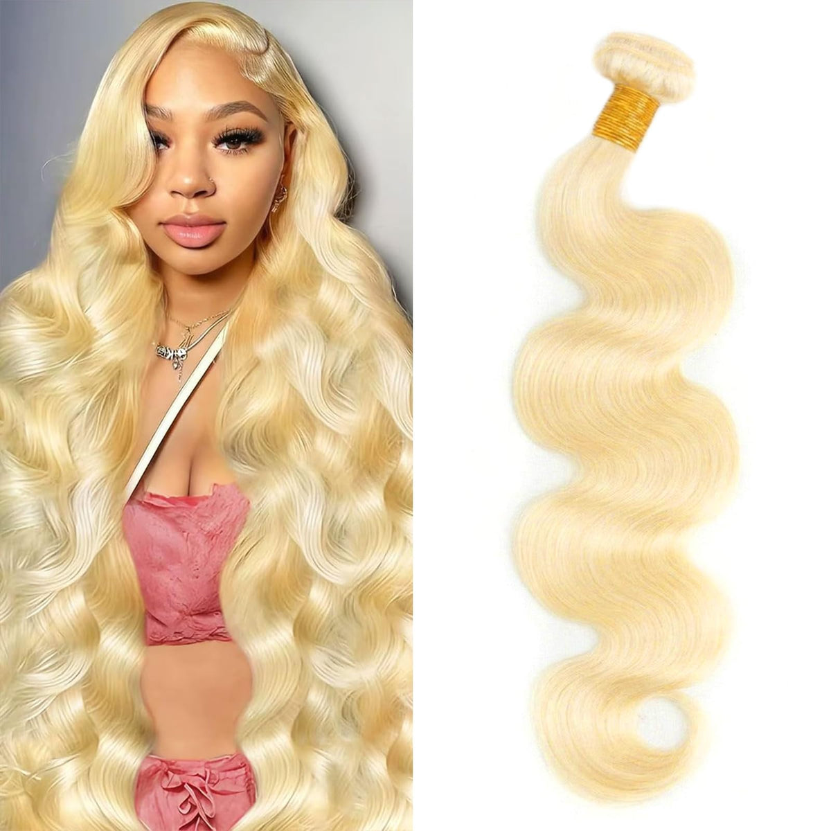 VICYAO 613 blonde bundles packaging highlights premium hair quality.