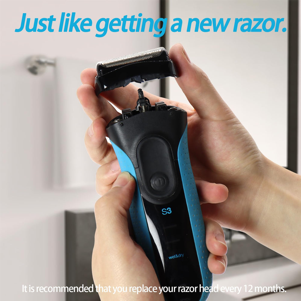VIDSA waterproof shaver head demonstrates wet and dry shaving versatility.