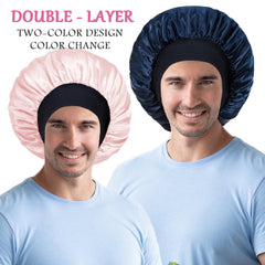 VidSel double-layer satin bonnet offers two color options for style