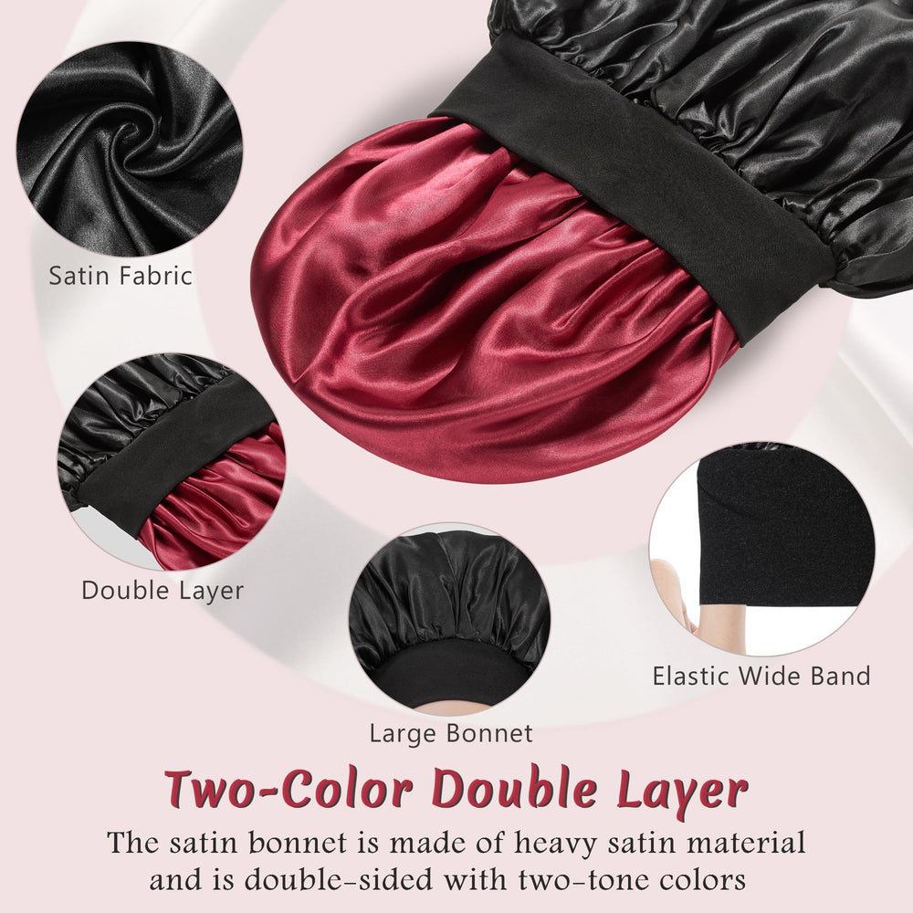VidSel satin sleep bonnet men women keeps hair in place for restful sleep