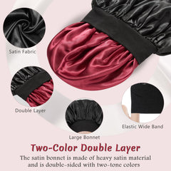 VidSel satin sleep bonnet men women keeps hair in place for restful sleep