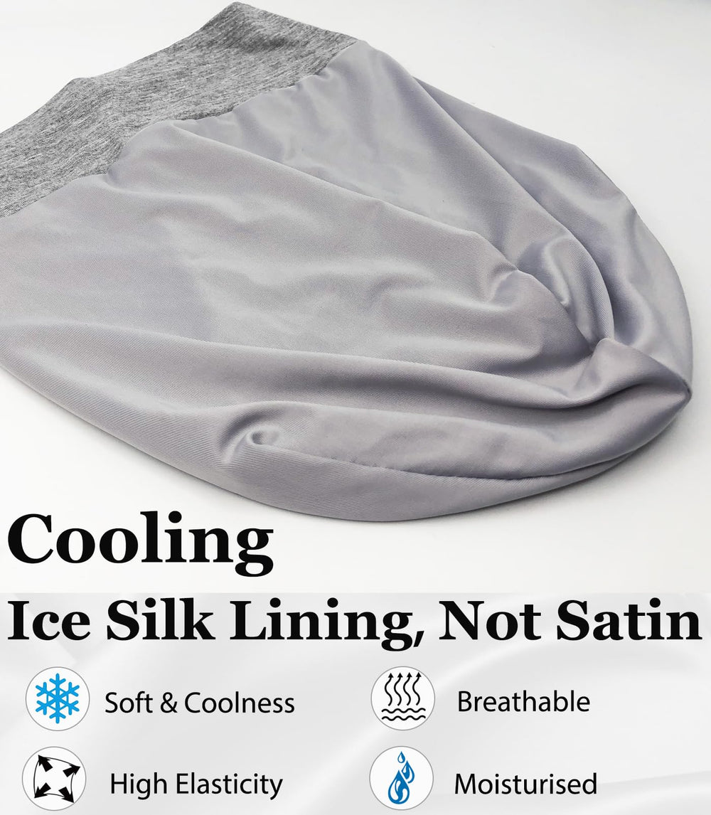 Vidsel Sleep Cap Bonnet ice-silk inner lining for cooling comfort