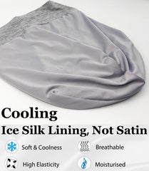 Vidsel Sleep Cap Bonnet ice-silk inner lining for cooling comfort
