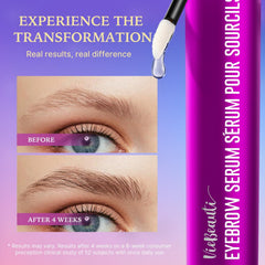 VieBeauti Eyebrow Growth Serum application brush demonstrates precise, daily brow grooming