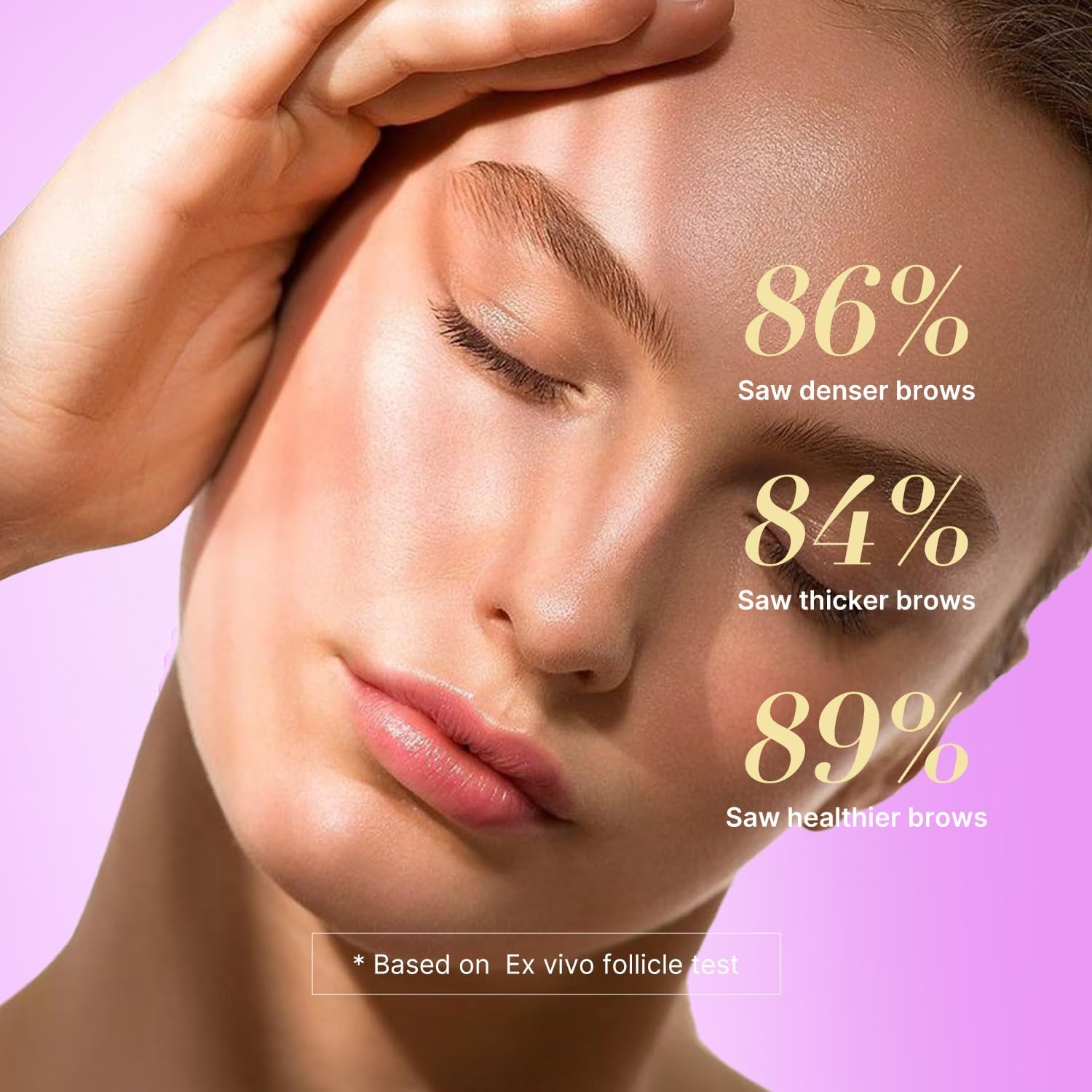 VieBeauti Eyebrow Growth Serum packaging highlights fragrance-free formula for sensitive skin
