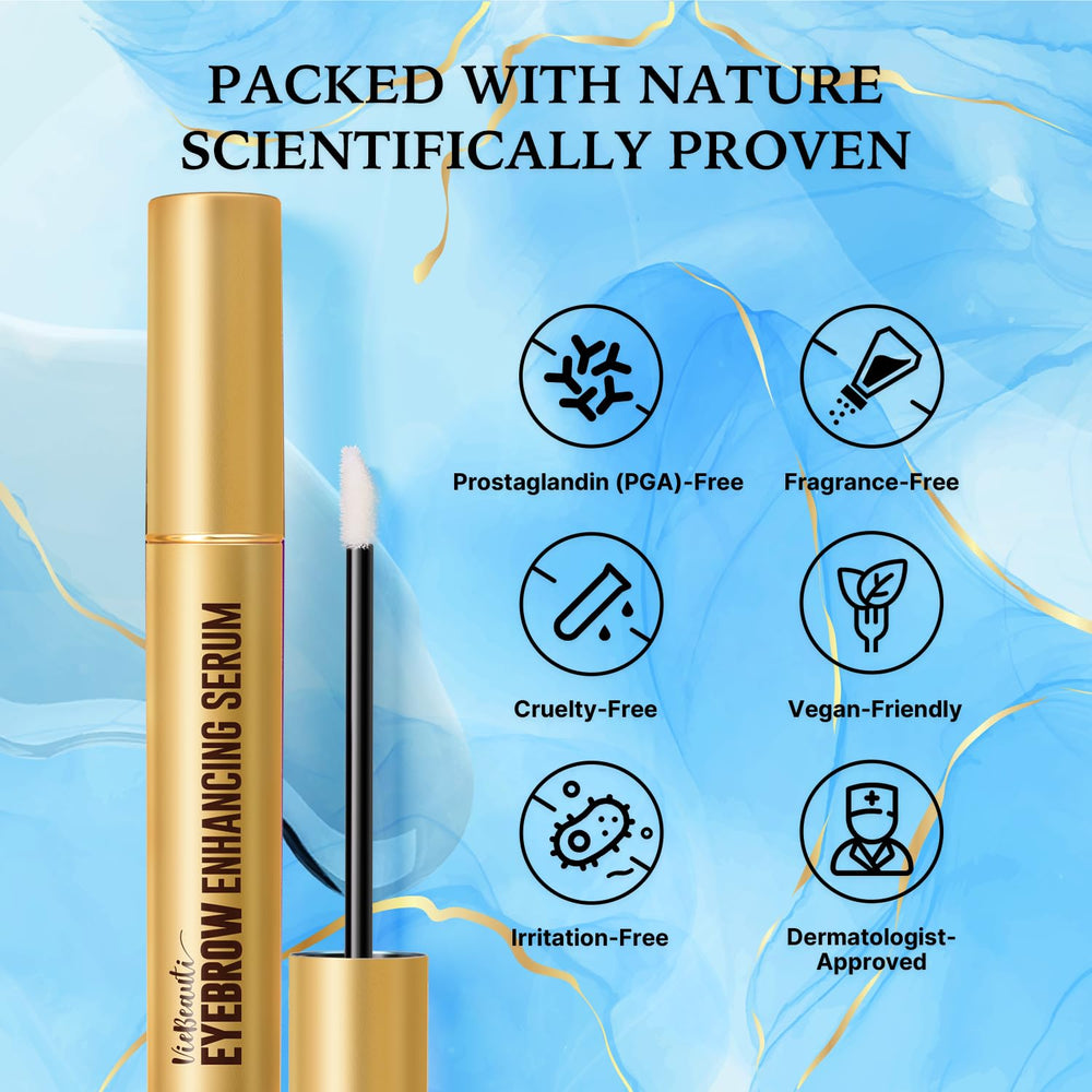 VieBeauti eyebrow serum hydration formula soothes skin under brows during routine